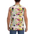 thumbnail image 4 of Balery Retro Musical Camisetas sin mangas para hombre, absorbe la humedad y protege contra el mal olor.-Medium, 4 of 7