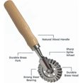 thumbnail image 3 of Pastry Wheel Cutter ,pastry And Pasta Cutter Wheel,for Ravioli, Pasta, Dumplings Lasagna, Pierogi - 6.7" Diameter, 3 of 5