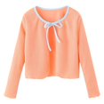 thumbnail image 2 of AUDeals Girls Ribbed Tie Front Cardigan - Long Sleeve Cropped Lightweight Knit Sweater Cover Up for Girls Fall Winter Layering Wear, 2 of 6