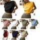 thumbnail image 3 of Guardurnaity Mujeres Crop Top Color sólido Sexy Deportes Gimnasio Camiseta suelta Escuela Club Playa Vacaciones Estética Mujer Ropa de verano Prendas para la parte del cuerpo Negro XL, 3 of 5