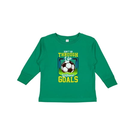 

Inktastic Soccer Funny Goals Gift Toddler Boy or Toddler Girl Long Sleeve T-Shirt
