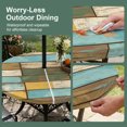 thumbnail image 5 of Round Outdoor Tablecloth with Umbrella Hole and Zipper, Brown Blue Vintage Tablecloth with Elastic Waterproof, Retro Farmhouse Elegant Pastoral Patio Table Covers for 31" - 35" Picnic Pool Tables, 5 of 9