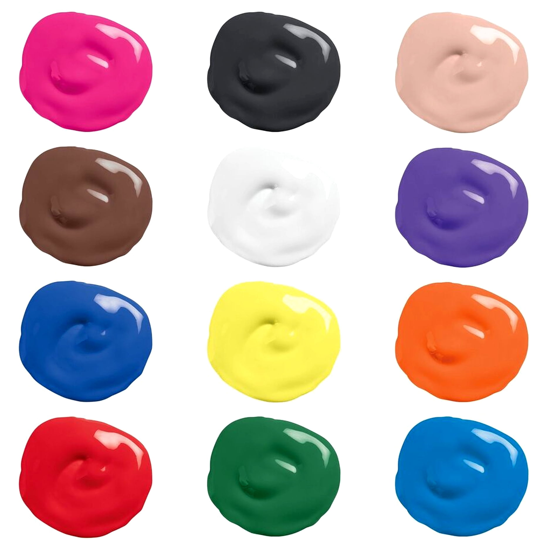 Prang Washable Paint, Assorted, 16 oz, 12 per Set