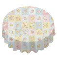 thumbnail image 2 of Pioneer Flower Floral Print Pattern Round Tablecloth 60 X 60 Inch, Wrinkle Resistant Wipeable Table Cloth for Kitchen Dining Picnic Patio Party, 2 of 6