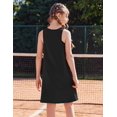 thumbnail image 3 of Arshiner Kid Girls Casual Romper Dresses with Pockets Built in Shorts | Cotton Soft, Big Pockets, Adjustable Button Straps, 2 in 1 Romper, Jumpsuits, Sleeveless Summer Dress, 3 of 5