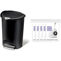 simplehuman 13 Gallon Trash Can and Code P Trash Bag Combo