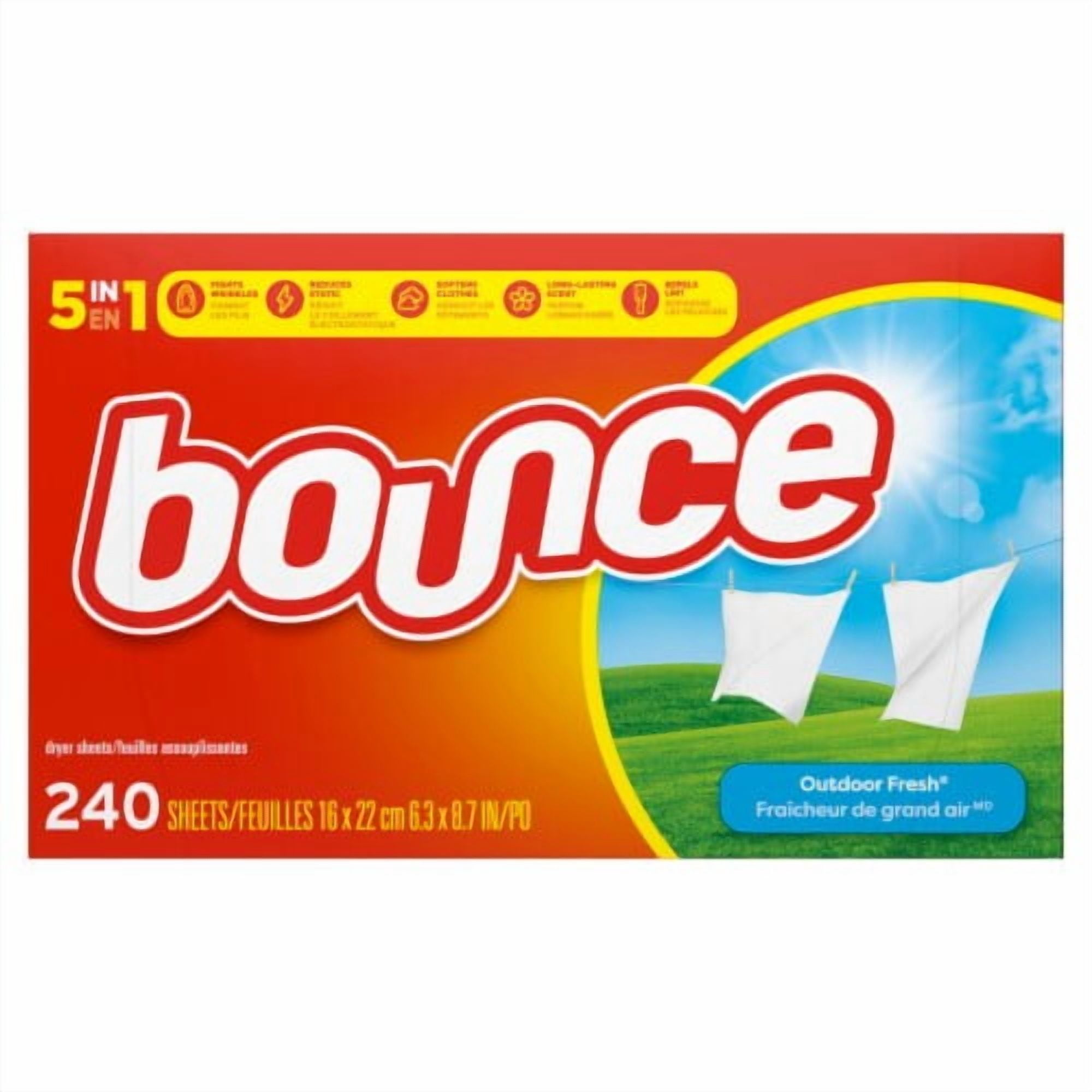 Bounce Outdoor Fresh Dryer Sheets 240 ct - Pack of 2