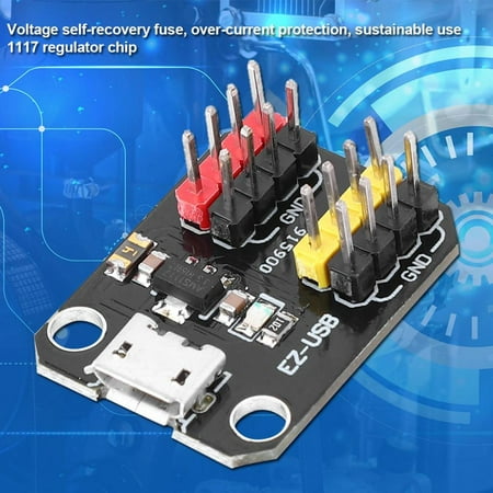 

OTVIAP 2pcs USB Power Supply Module Micro USB Interface 3.3V/5V 1117 Regulator Chip Power Supply Power Supply Module