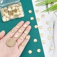 thumbnail image 3 of 100pcs 304 Stainless Steel Charms Flat Round Pendant Stamping Blank Tag Charms Golden Pendant, 3 of 9