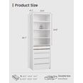 thumbnail image 2 of Mabor Modular Closet Organizer System with 4 Shelves,Freestanding 2ft Closet System with 5 Drawers,Walk-in Wardrobe Standing Closet System,White, 2 of 9