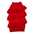 thumbnail image 3 of Christian Siriano, Dog Clothes Ruffle Dog Sweater, Red, M, 3 of 6