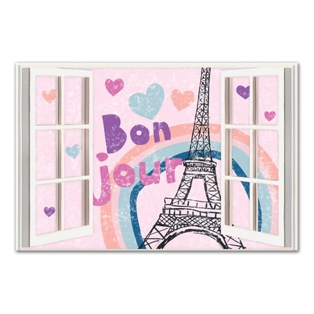 Creative Products BonJour Rainbow Window 20x30 Canvas Wall Art