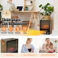 thumbnail image 3 of 1500W Electric Fireplace Space Heater, 15" Indoor Freestanding Electric Fireplaces Heating Personal Heater with Portable Handle, Lifelike Flames Electric Fireplace Heater with for Home, S8660, 3 of 11