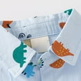 thumbnail image 5 of Hiijoy Toddler Boys Cartoon Dinosaur Prints Pocket Shirt Short Sleeve Button-Down Shirt, 5 of 7