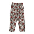 thumbnail image 5 of Naloa Leopard Print Rose Print Women’s Ultra-Soft Comfy Pajama Lounge Pants with Pockets & Drawstring, 5 of 8