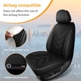 thumbnail image 6 of Car Seat Cover Fit for Subaru Legacy 2023-2025,Premium Leather Luxury Seat Protector,Comfort Anti-Slip Full Coverage Automotive Accessories Black,Front Set( 2 Seats), 6 of 9