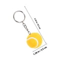 thumbnail image 2 of WEUVEB 5-Pack Yellow Tennis Keychain Charms Stylish Accessories for Keys, Bags, Sports Fans and Tennis, 2 of 7