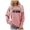Pink, variant on Crewneck Sweatshirt Women Fall Lightweight Crew Neck Sweatshirt Basic Letter Print Long Sleeve Lounge Top Essential Casual Outfit Chandail Femme Grey M