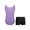 Purple, variant on Girls Mesh V-Neck Ballet Dance Leotard Outfits Gymnastics Athletic Bodysuit with Shorts Light Blue 8