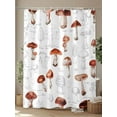 thumbnail image 4 of Fall Shower Curtain Orange Shower Curtains for Bathroom Thanksgiving Decor, Waterproof Polyester Shower Curtain Set with Hooks, Extra Long 72" x 96" Mushrooms, 4 of 6