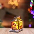 thumbnail image 4 of Kmbangi Christmas Small Village Houses, Cute LED Light Up Snow House Scene Figurine Tabletop Decorations for Home, 4 of 6