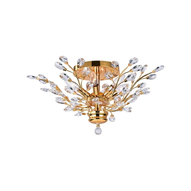 CWI Lighting 6 Light Flush Mount with Gold finish