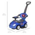 thumbnail image 7 of Best Choice Products 3-in-1 Kids Push and Pedal Toddler Ride On Wagon Play Toy Stroller w/ Sounds, Handle, Horn - Blue, 7 of 7