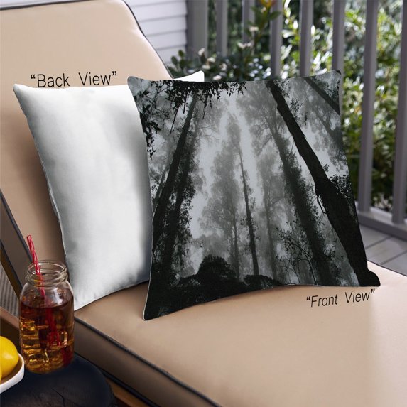 Ahgly Company Color Focus Black Outdoor Throw Pillow, 18 inch by 18 inch