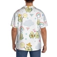 thumbnail image 3 of Kdxio Men'S Hawaiian Shirt For Men Short Sleeve Shirt Green Blue Avocado Summer Casual Holiday Beach Button Down T-Shirts, 3 of 5