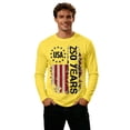 thumbnail image 5 of 250 Anniversary Sporty Long Sleeve T Shirt Athletic Crew Neck 250Th Anniversary Graphic Tees Men Yellow L, 5 of 5