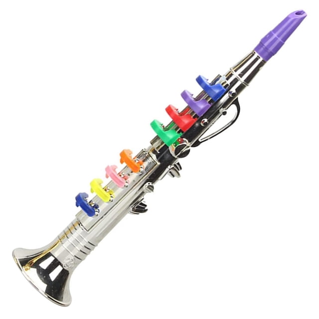 Saxofón de simulación de clarinete de juguete de 8 tonos para niños