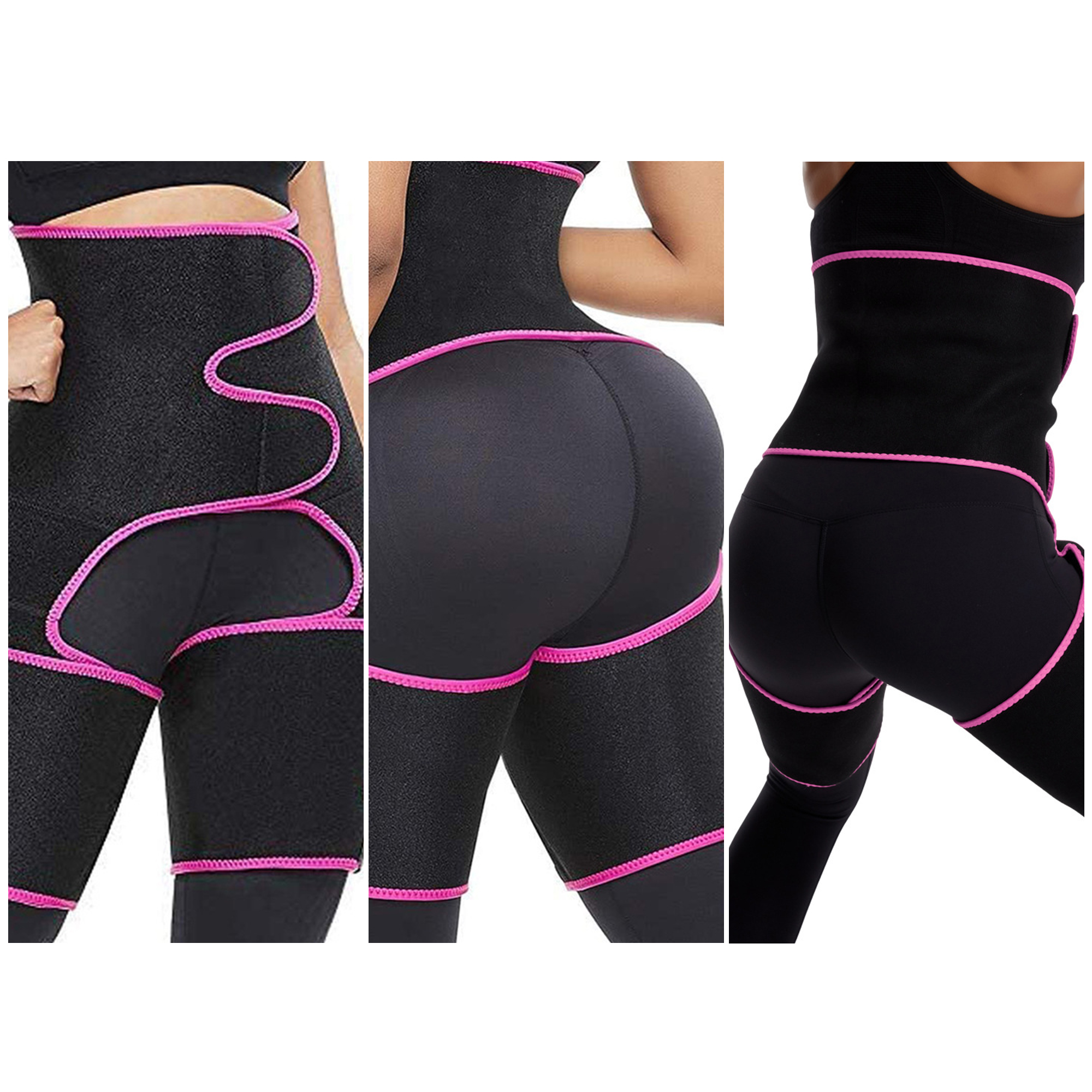 High Waist Thigh Trimmer and Butt Lifter, 3-in-1 Waist and Thigh Trainer  for Women Weight Loss Workout Fitness 