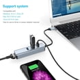 thumbnail image 4 of Adaptador USB 3.0 a Ethernet, concentrador USB 3.0 de 3 puertos con adaptador Ethernet RJ45 10/100/1000 Gigabit compatible con Windows 10,8.1, Mac OS, Surface Pro, Linux, Chromebook y más, 4 of 7