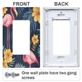 thumbnail image 3 of Yayeee Rocker Switch Wall Plate 3-Gang 6.5"x4.6" Home Decorative Outlet Cover, Red Floral Flamingo, 3 of 6
