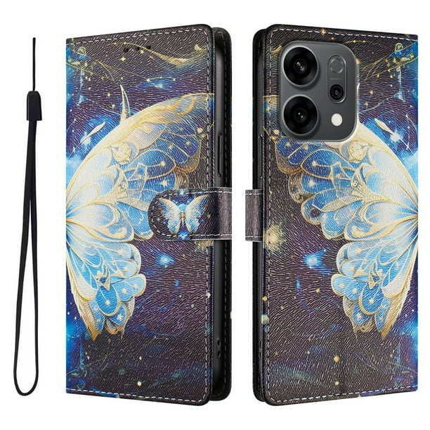 FOXDOCK Funda Tipo Cartera para OPPO Reno 14 con Soporte y Correa – Diseño de Patrones Lindos