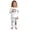 White-4, variant on DIY Hand Painted Colorable Halloween Pajamas 2Pcs Outfit, Funny Cartoon Coloring Long Sleeve T-Shirts and Pants 2 Piece Fall Winter Sets