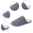 thumbnail image 3 of Corduroy House Slippers for Women Lightweight Soft Sole Fleece Lined Indoor Slippers Non Slip Bedroom Shoes, 3 of 4