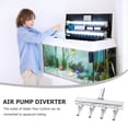 thumbnail image 4 of KAKOWELY 4 Ways 8 to 4MM Stainless Steel Aquarium Outlet Inline Air Pump Flow Lever Control Manifold Splitter Switch Tap Oxygen Tube Distributor Silver,3.03"X2.2"X2.2", 4 of 5