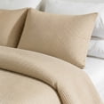 thumbnail image 5 of Waffle Textured Comforter 3-Piece Bedding Set - Taupe Full/Queen Size -All Season Down Alternative, 5 of 6