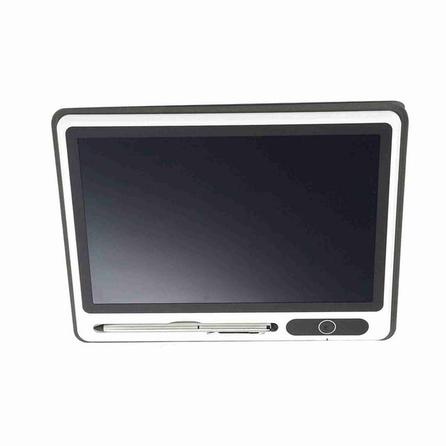 Bloc de notas electrónico, tableta LCD, bloc de dibujo, suministros comerciales, herramienta de pintura a mano, 9 pulgadas (negro (con estuche de cuero sintético))