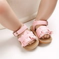 thumbnail image 2 of Infant Baby Girls Sandals Summer Crib PU Leather Bowknot Soft Anti-Slip Rubber Sole Toddler First Walkers Shoes, 2 of 6
