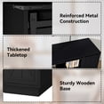 thumbnail image 5 of PULUOMIS 55-75 Gallon Farmhouse Fish Tank Stand with Sliding Barn Doors, Aquarium Stand with Cabinet for Fish Tank Accessories Storage, Turtle Tank, Reptile Terrarium, Capacity 1100 LBS, 5 of 8