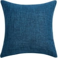 thumbnail image 2 of Set of 2 Dark Blue Pillow Covers Rustic Linen Decorative Square Throw Pillow Covers 20x20 Inch for Sofa Couch Decoration, 2 of 6