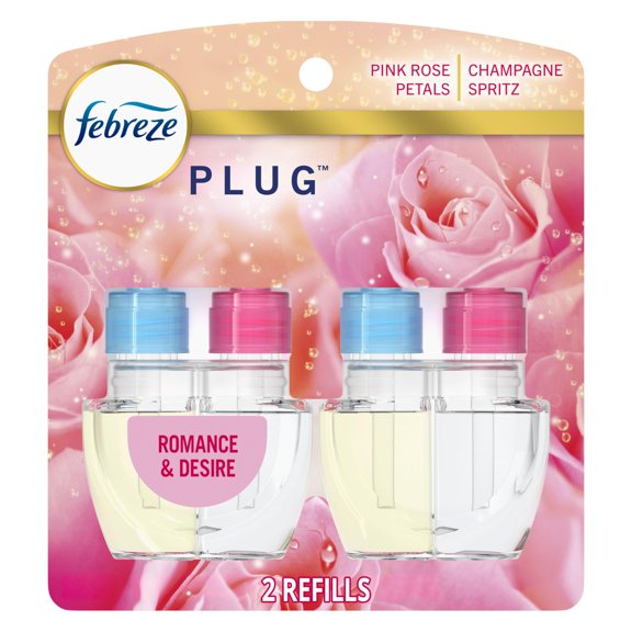 Recambio de aceite aromático para enchufe Febreze Romance, paquete de 2