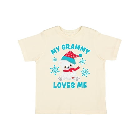 

Inktastic Polar Bear My Grammy Loves Me in Santa Hat with Snowflakes Boys or Girls Toddler T-Shirt