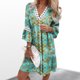 thumbnail image 3 of Vestido maxi básico para mujer Color sólido Encaje Rem Vestido casual Traje de vacaciones de gran tamaño FLhrweasw Para estrenar, 3 of 8