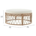 thumbnail image 2 of Better Homes & Gardens Lilah Outdoor Wicker 36" Round Ottoman, White, 2 of 6