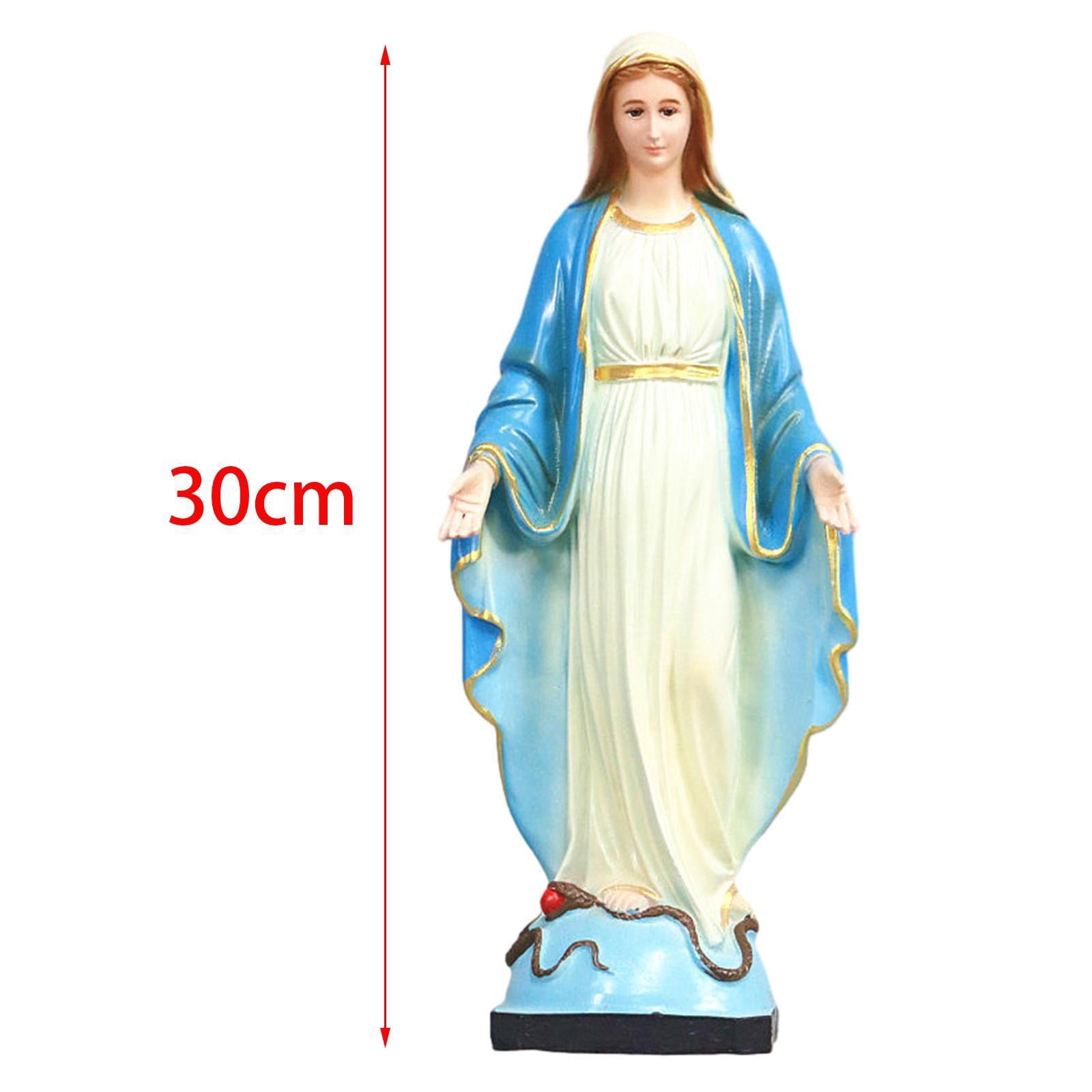 Fiocias Toilet Paper Holder Paper Towel Holder Countertop Kitchen Roll Holder Mary Statue Figurine Made of Iron Resin Stone Suitable for Kitchen Dining