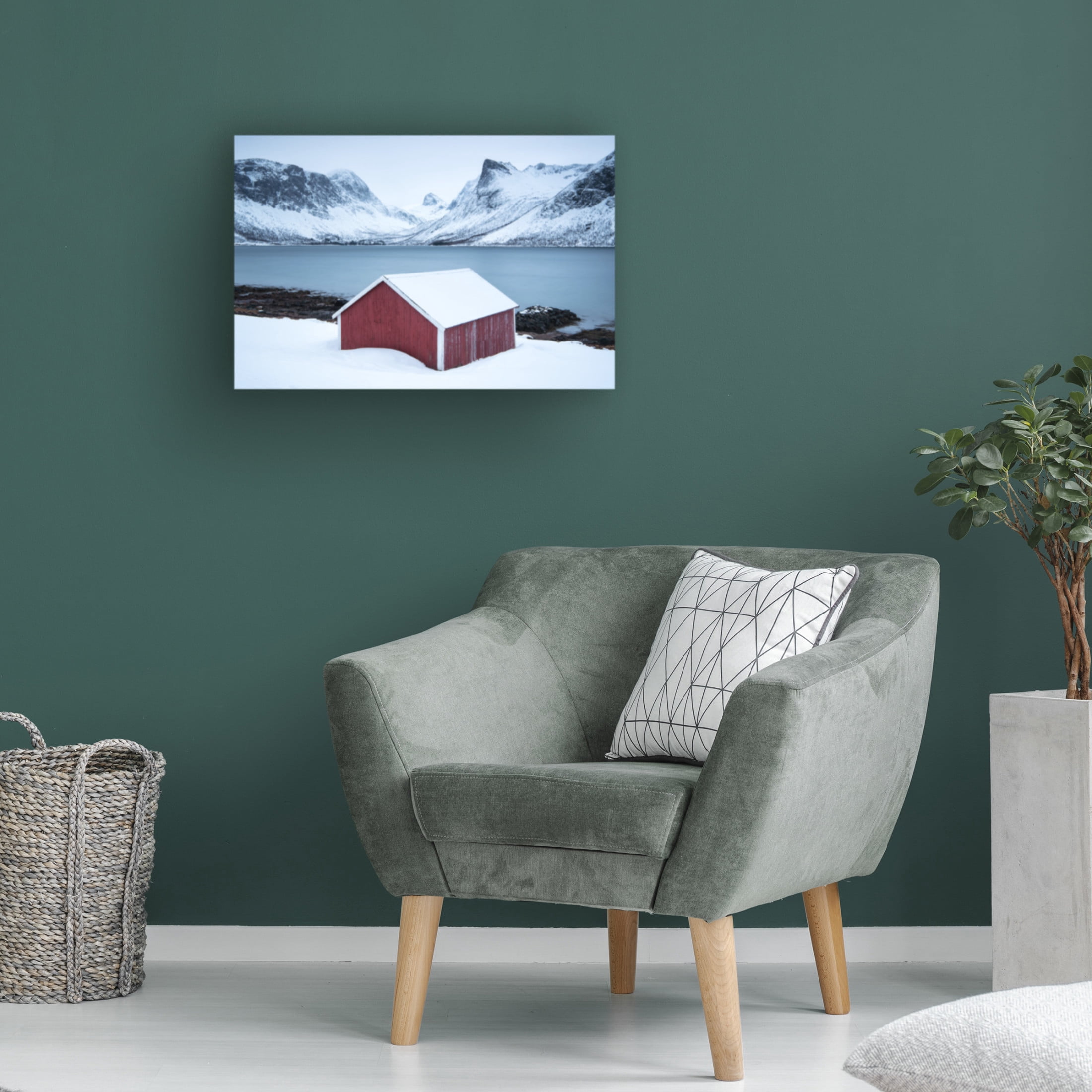 Trademark Fine Art Susanne Landolt Red Hut Canvas Wall Art