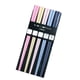thumbnail image 1 of Juego de 5 pares de palillos de sushi octogonales de estilo japonés, palillos puntiagudos de plástico PET de colores modernos., 1 of 5